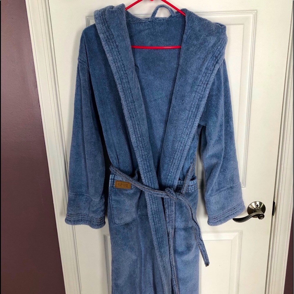 Arus Jean hooded Turkish cotton robe